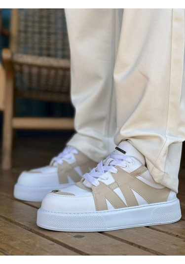 Ch2407 - Cbt Star-x Erkek Spor Ayakkabı Beyaz / Bej Çok Renkli