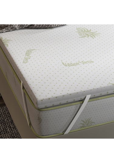 Aloevera Yatak Pedi,kuş Tüy Süngerli Full Ortopedik 100x200 Cm