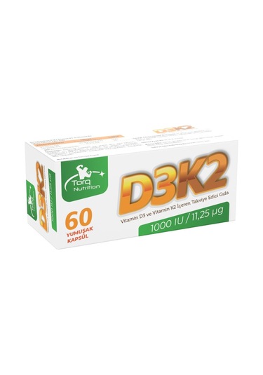Torq Nutrition D3k2 1000 IU 11.25 Mcg 60 Yumuşak Kapsül