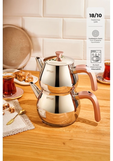 Emsan Pera Midi Çaydanlık Takımı Rose