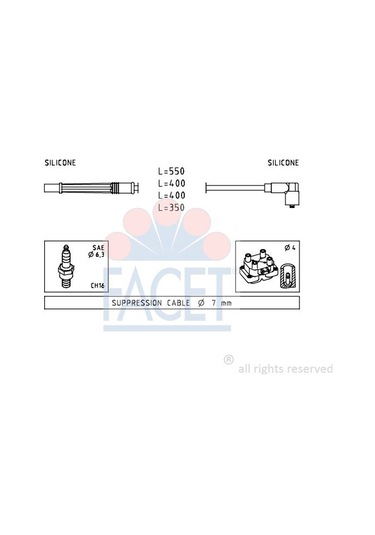 Facet Bujı Kablosu Clıo Iıı Twıngo 1.2 16v D4f AOD-FACET 4.7229