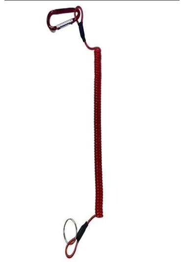 Çelik Tel Takviyeli Spiral Karabinalı Holder Takım Askı Aparatı