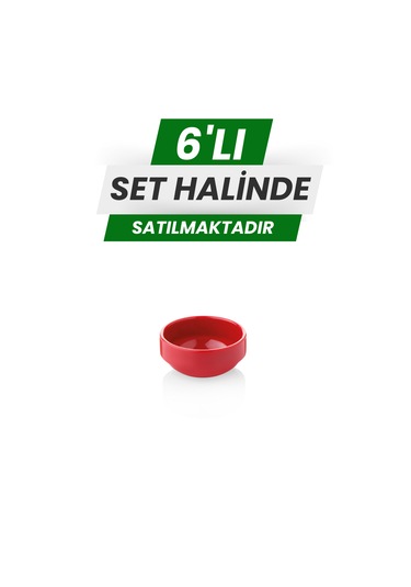 Alezy 529 Göreme Melamin Termostar Yuvarlak Sosluk 6 Cm Kırmızı