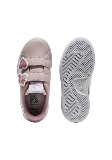 Puma Puma Puma Smash 3.0 Badges V Ps Kız Çocuk Beyaz Günlük Ayakkabı 8539 Pembe