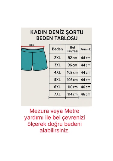 Siyah Büyük Beden Kadın Deniz Şortu Büyük Beden Şort 2xl-7xl Siyah