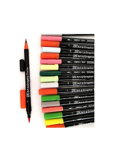 Zig Art&graphic Twin Tut-80 Ve Marvy Brush Kalem Seti-18 Adet Set