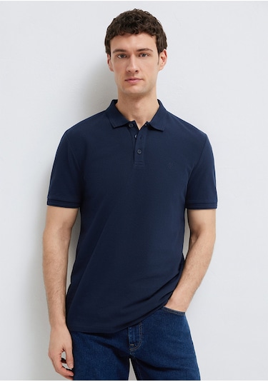 Mavi - Lacivert Polo Tişört 064946-70490 Lacivert