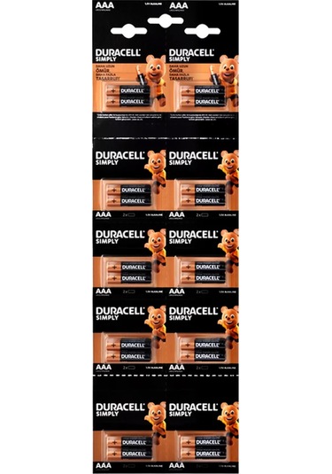 Duracell İnce Pil Alkalin 20 Parça Go-53-vice 05312