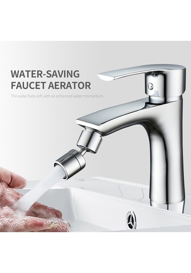 Geeksen Musluk Havalandırıcı 360 Derece Dönebilen Musluk Sprey Havalandırıcı Mutfak Musluğu Su Tasarrufu Nozulu Sprey Büyük Açı Banyo Havzası Çift Fonksiyonlu Uzatma Genişletici Diğer