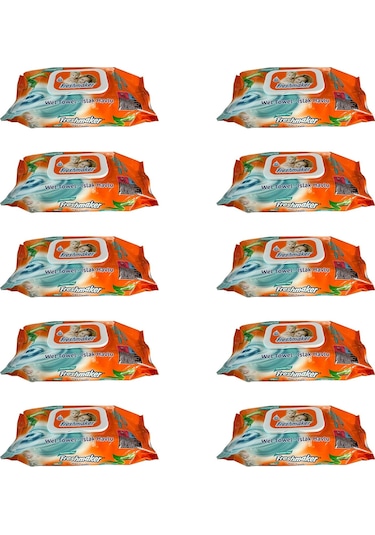 Freshmaker Islak Havlu Mendil - Alkolsüz - Ph Dengelenmiş - Çiçeksi Kokular - 90 Adetlik 10 Paket 10'lu Set