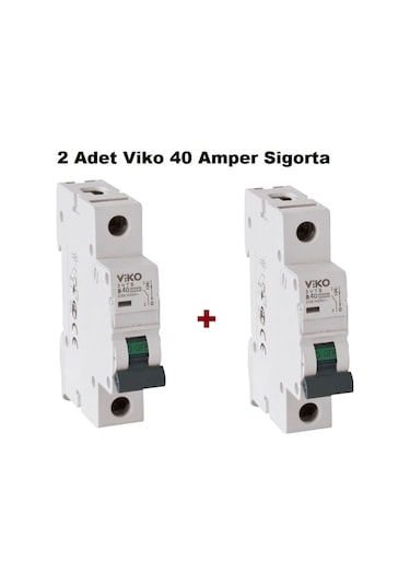 2 Adet Viko B40 Amper Sigorta W Otomat Şartel . 40A . B 40 A