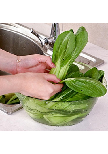 Homyl Pirinç Yıkama Kevgir Elek Tahıl Fasulye Için Süzgeci Yeşil