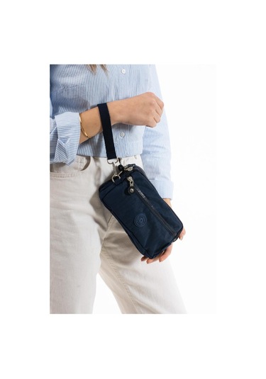 Klinkır Kumaş Mini Çapraz Askılı Kadın Çanta Yağmur Geçirmez El Askılı Çanta 20 10 Cm Mega Bag Lacivert