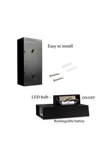 Sones 0.36w Güneş Enerjili Duvar Montajı 6 Led Aydınlatma Kapı Plakası Lambası Ev Numarası Veranda Işıkları Güneş Paneli İle 2