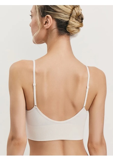 Zarına Ribana Triko Spor Üst 437852033 Bej