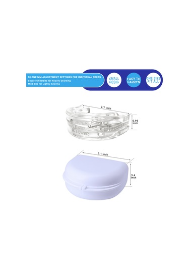Qingmipy Gece Diş Gıcırdatma Önleyici Ayarlanabilir Dişlik, Beyaz Renk, Rahat Kullanım