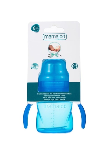 Mamajoo Kulplu Eğitici Bardak 160 ML Mavi