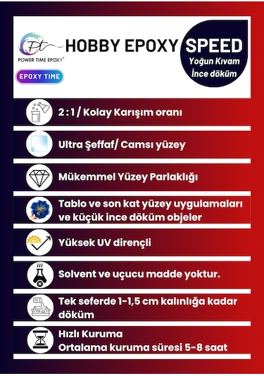 3 Kg Hobi Epoksi Speed/ Hızlı Kuruma/ Şeffaf Epoksi Reçine Ince D