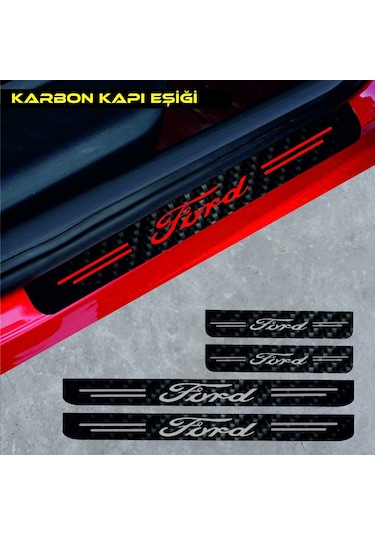 Ford Fiesta Karbon Kapı Eşiği Oto Sticker 4 Adet