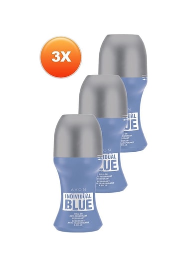 Avon Individual Blue Erkek Roll-On 50 ML x 3