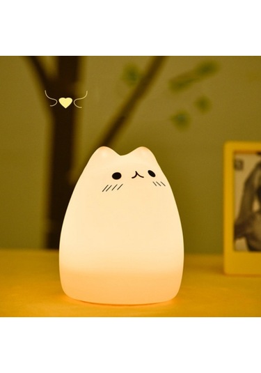 Sones Usb Şarj Yenilik Gece Işıkları Sevimli Çocuk Gece Lambası Uzaktan Kumanda Dokunmatik Sensör Işık Ev Dekor Aydınlatma Çok Renkli