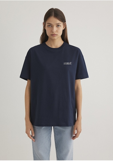 Mavi - Mavi Logo Baskılı Lacivert Tişört 1611309-70490 Lacivert