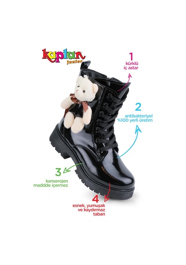 Kaptan Junior Kız Çocuk Botu Pgmk 52150 Siyah