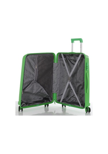 Mçs Bavul Orta Ve Kabin 2li Set Kırılmaz Silikon Valiz V305 Fıstıkyeşil Fıstık Yeşili