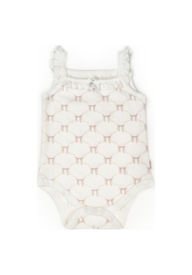 Bebek 2li Askılı Zıbın Body %100 Organik Pamuk - Bebek Ve Yenidoğan Serisi-csy8136 Powder