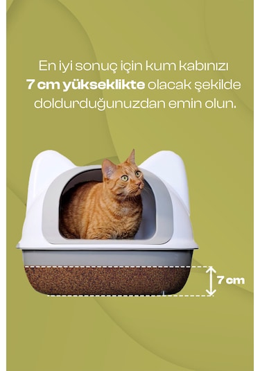 Olivacat Zeytin Çekirdeğinden Üretilen Aktif Karbonlu Tozsuz Doğal Kedi Kumu 8 L