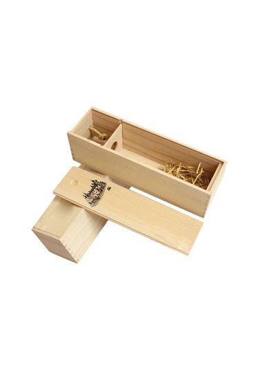 Ximistore9 Tek Şişe Ahşap Şarap Kutusu - Dekoratif Depolama, Kaliteli İşçilik Ve Yeniden Kullanılabilir Tasarım