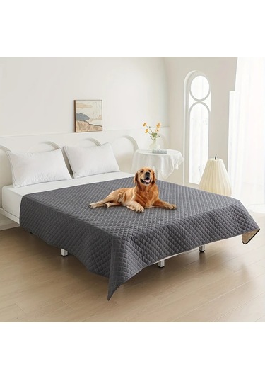 Honeybeeshop Yüksek Kaliteli Ve Kaymaz Evcil Hayvan Battaniyesi Light Grey 100x127cm 39x50in Koltuk Koruyucu