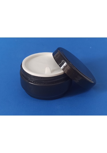 Boş Kozmetik Krem Pomat Kutusu Plastik Krem Kavanozu Plastik Contalı 30 ML Siyah