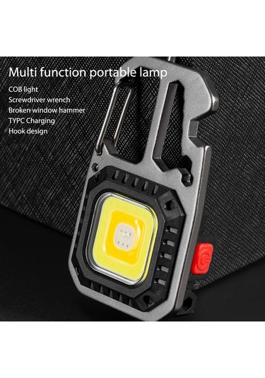 MSO Outdoor VIP Kalite Multifonksiyonel Karabina & Led Fener Gümüş