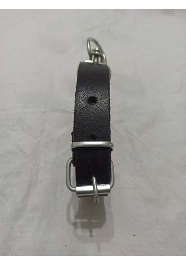 Kozaklı Küçük Irk Deri Köpek Tasması Siyah 50 x 3 CM Siyah