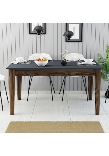 Milan Yemek Masası - Ceviz / Antrasit