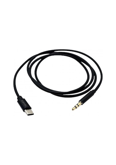 Tonex AX-04 Type-C to 3.5 MM 1 M Aux Audio Ses Kablosu Siyah