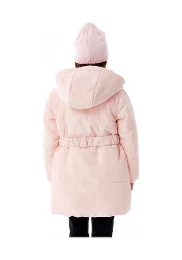 Benitto Kids Kız Çocuk Kapüşonlu Kışlık Şişme Mont 51352 Pembe