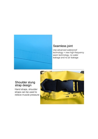 Sones Su Geçirmez Çift Omuz Askılı Kuru Çuval Pvc Varil Çanta, Kapasite: 20l Siyah