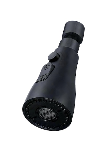 Wezone Kahve Renkli Mutfak Musluk Dış Bağlantı Artırılmış Anti-çiçekli Universal Sprey Üç Su Modu: Incir Kolu/çift Bıçak/su Sütunu Siyah