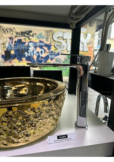 Boheme Fleko Levi Çanak Lavabo Bataryası Krom Krom