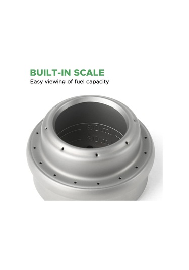 Neevoyu Ti77 Saf Titanyum Ultra Hafif Çıkarılabilir Alkol Ofeni - Kamp, Doğa Yürüyüşü Ve Piknikler İçin 60ml Kapasite Gri