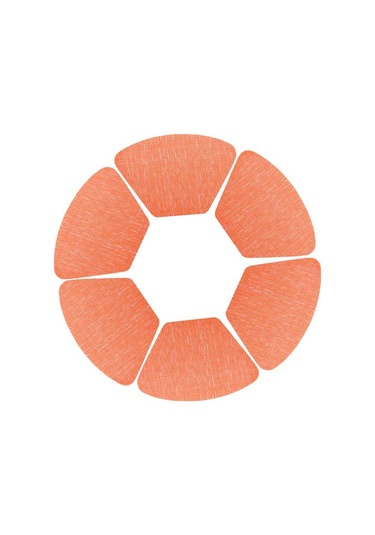 6x Yuvarlak Servis Altlığı Bardak Altlığı Çok Renkli Kaygan Olmayan Masa Pedi Turuncu