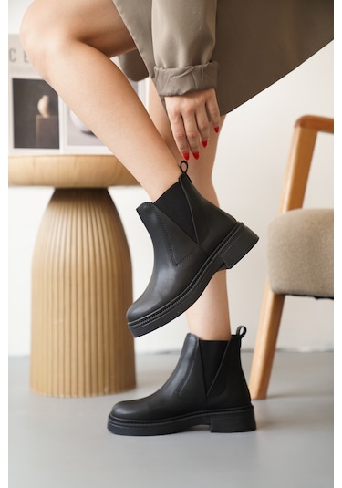 Daxtors D0646 Soğuk Geçirmez Kışlık Kadın Bot & Bootie Siyah