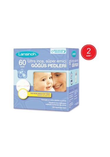 Lansinoh Ultra İnce Göğüs Pedi 2 x 60'lı