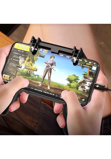 Kilifone - Telefon Oyun Aparatı W10 Mobil Game Controller Oyun Aparat Konsolu - Şeffaf - T6203