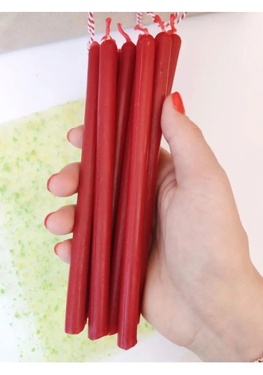 Svecnaa Amelico Ritimler İçin Doğal Kırmızı Mumlar 140062510 Kirmızı