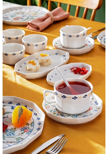 Emsan Bien Porselen 32 Parça 6 Kişilik Kahvaltı Takımı Çok Renkli