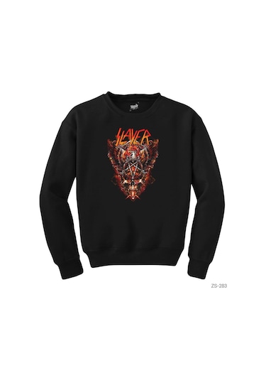 Slayer Eagle Bones Siyah Sweatshirt