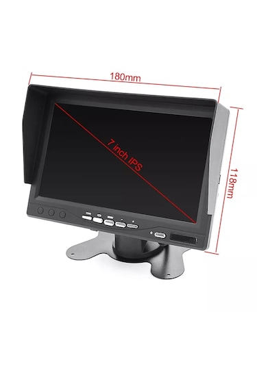 Pal Ntsc 7'' Araç Ekran Kayıt Yapmaz Usb Aux Girişi Yoktur 12 24v